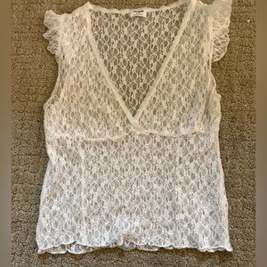 White cotton on tank top/ baby tee